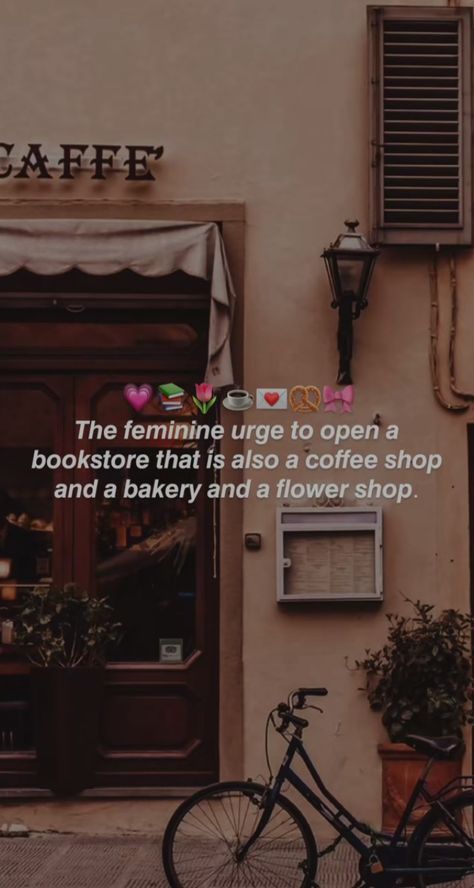 Book lovers coffee lovers bakery lovers flower lovers Opening A Coffee Shop, Feminine Urge, Bookstore Cafe, Coffee Shop Aesthetic, Book Cafe, Coffee And Books, Coffee Shops, Just Girly Things, Life Goals