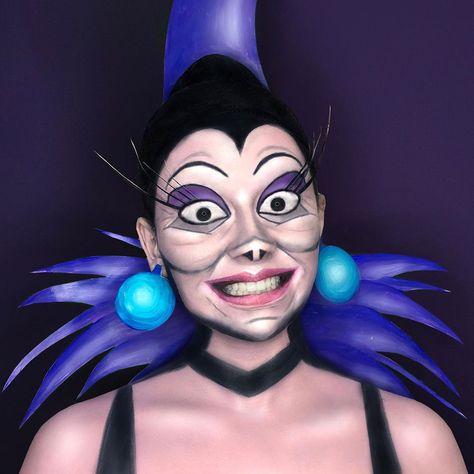 Yzma Makeup, Yzma Disney, Princess Painting, Creepy Halloween Makeup, Special Fx Makeup, Halloween Makeup Scary, Halloween Makeup Inspiration, Fx Makeup, Crazy Makeup