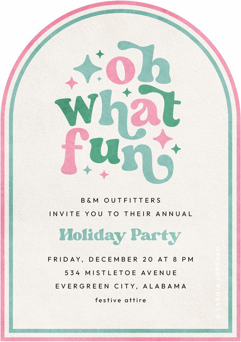 Jolly Oh What Fun Digital Christmas Party Invitation Event Invitation Design, Christmas Party Invitation Template, Holiday Party Invitation, Oh What Fun, Office Holiday Party, Christmas Party Invitation, Ugly Sweater Party, Holiday Party Invitations, Office Holiday