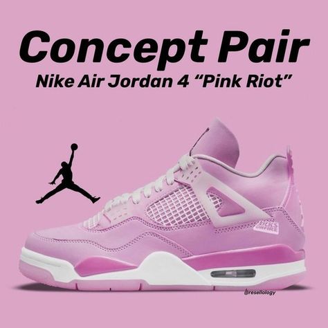 Dream Shoes Jordans Pink, Dream Shoes Jordans, Pink 4s, Kicks On Fire, Jordan 4s Retro, Pink Jordans 4s, 4s Jordans, Buty Jordan, Buty Marki Nike