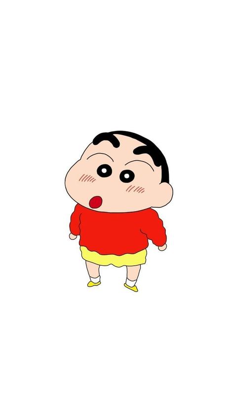 Shinchan Cartoon Character, Blue Background, Wallpapers, Yellow, Red, Hair, Pink, Blue, Black