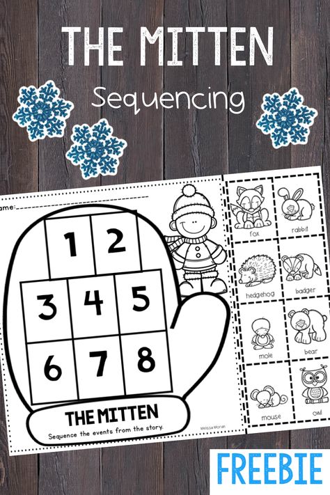 The Mitten Sequencing, The Mitten Book Activities, The Mitten Activities, Winter Theme Kindergarten, Road Trip Activity Book, January Kindergarten, Winter Classroom Activities, January Activities, Winter Activities Preschool