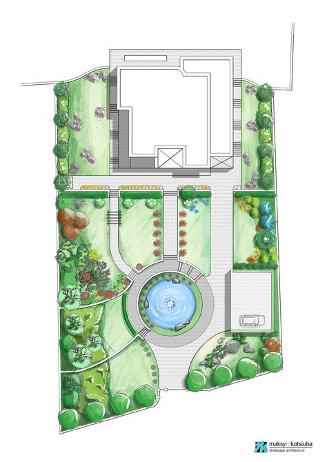 Residential landscape design. Plan. http://maksymkotsiuba.com/ Residential Landscaping Ideas, Landscape Design Residential Plan, Landscape Design Drawings Plan, House Landscape Plan, Landscape Floor Plan, Garden Site Plan, Residential Site Plan, Residential Garden Design, House Site Plan