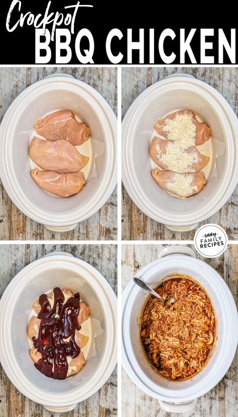 Bbq Chicken Crockpot Easy, Pulled Chicken Crock Pot Recipes, Crockpot Shredded Bbq Chicken, Crock Pot Bbq Chicken, Bbq Chicken Breast Recipe, Crockpot Bbq Chicken, Crock Pot Bbq, Chicken Breast Crockpot Recipes, Easy Bbq Chicken