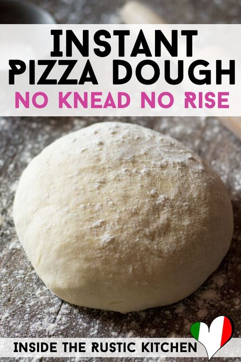 Instant Pizza Dough Recipe, Instant Yeast Pizza Dough, Instant Pizza Dough, Easiest Pizza Dough, Super Easy Pizza Dough, Memes Nursing, No Rise Pizza Dough, Grilled Pizza Dough, Café Kitchen