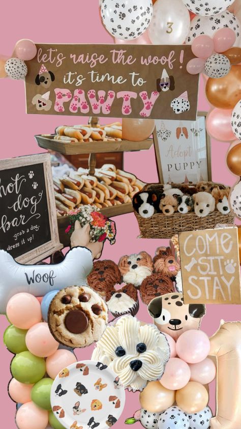 Dogs Second Birthday Ideas, Birthday Party For A Dog, Two Dog Gone Cute Party, Dog Birthday Food, First Birthday Paw-ty, Dog Birthday Theme Ideas, Puppy 2nd Birthday Party Girl, Let’s Pawty Birthday Theme, Two Let The Dogs Out Party Girl