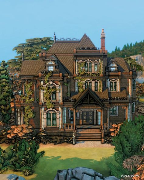 Gothic Victorian House Sims 4, Sims 4 The Goths House, Sims 4 Dark Modern House, Sims House Family, Windenburg Sims 4 Lots, Vampire Mansion Sims 4, Sims 4 Houses Victorian, Sims 4 Gothic House Plans, Ts4 Victorian House