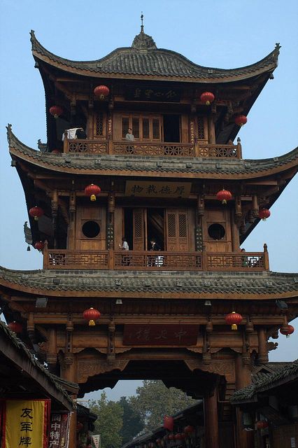 Langzhong Ancient Village, Sichuan Chinese Architecture Traditional, Sichuan China, Ancient Chinese Architecture, China Architecture, Ancient Village, Stunning Architecture, Asian Architecture, Minecraft Inspo, Chinese Architecture