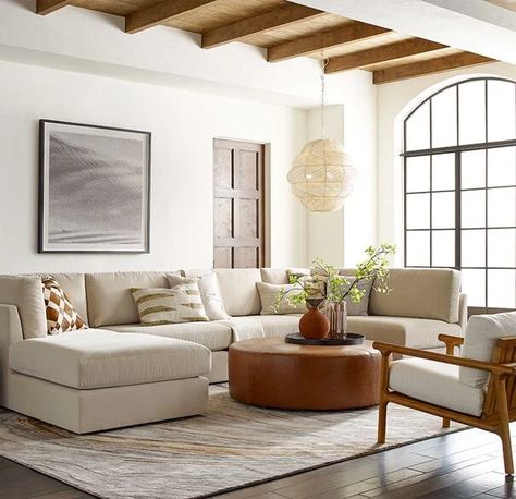 Living Room Cream, Boho Living Room Inspiration, Hide Pillows, Havenly Living Room, Kitchen Background, Summer Living Room, Traditional Dining Tables, East Street, Cowhide Pillows