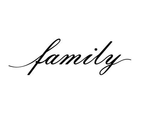 Family Text Png, Family In Cursive, Family Cursive, Family Calligraphy, I Love You Calligraphy, Family Text, Family Png, Family Font, Family Svg