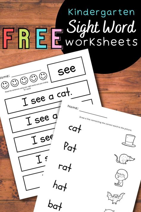 These worksheets combine simple sight words like "see" with ending at sounds and also practice on simple sentence reading as well as a little proper noun practice. great for kindergarten and first grade. 1st grade. 100% free to print. Nouns Kindergarten Free, 1st Grade Sight Words Worksheets Free Printable, Sight Word Practice First Grade, I See Sentences Kindergarten, Sight Word Sentences Free, Sight Word See Worksheet Free Printable, Was Sight Word Worksheet, Simple Sentences Worksheet, Sight Word Sentences First Grade