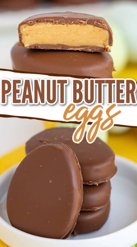 Essen, Homemade Peanut Butter Eggs, Peanut Butter Eggs Recipe, Peanut Butter Easter Eggs, Polish Easter, Peanut Butter Eggs, Candy Egg, Instagram Recipes, Easter Desserts