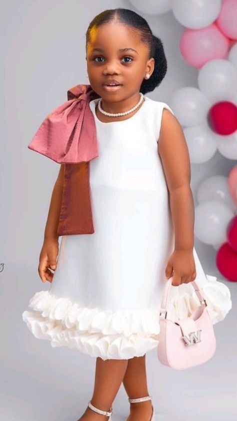 Ankara For Kids Girls Children, Children's Styles For Gown, Children's Clothes Ankara, Children Wear Fashion Dresses, Styles For Children Ankara, Ankara Style For Kids Girls Outfit, Baby Ankara Gown, Children Styles For Gown, Girls Ankara Styles Children