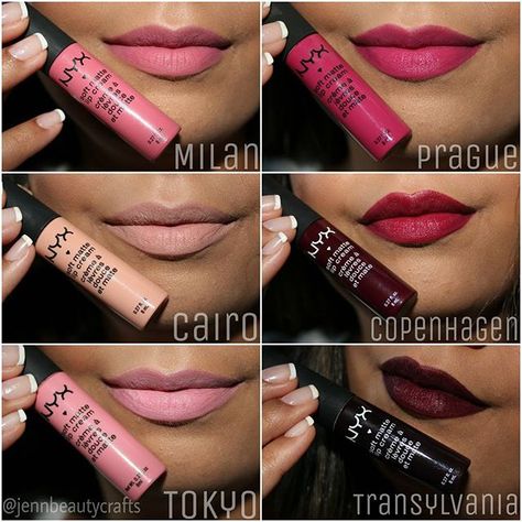 •NYX Soft Matte Lip Cream swatches of the colors I have! Which one is your… Nyx Soft Matte Lip Cream Swatches, Neutral Lip Color, Nyx Soft Matte Lip Cream, Nyx Soft Matte, Nyx Lip, Nyx Lipstick, Lip Color Makeup, Soft Matte Lip Cream, Natural Lip Colors