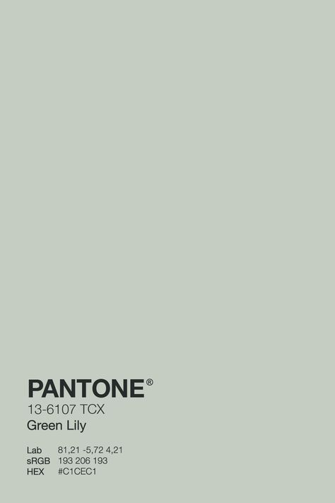 Move over "Little Lily" - PANTONE Green Lily 13-6107 TCX is here with a bold mix of green and blue to add to your winter color palette! Look alive this season with new shades that will keep you ahead of the trend. Get your PANTONE Green Lily on now! Sage Green Pantone, Sage Pantone, Pantone Green Shades, Pantone Green, Pantone Tcx, Green Lily, Winter Color Palette, Pantone Colors, Winter Color