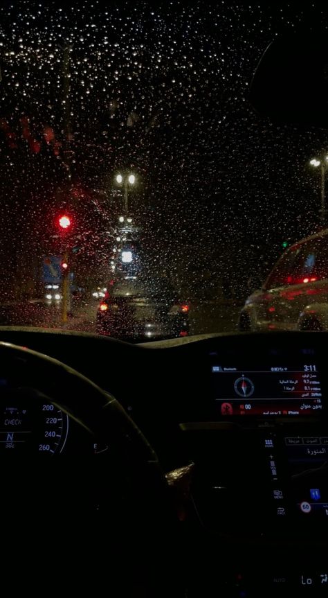 Cozy Rainy Night Aesthetic, Rainy Night Car Snap, Night Rain Car Snap, Night Rain Car Drive, Car Driving Video Night Raining, Rainy Car Window Aesthetic Night, Fridge Photos, Night Rain, Best Nature Images