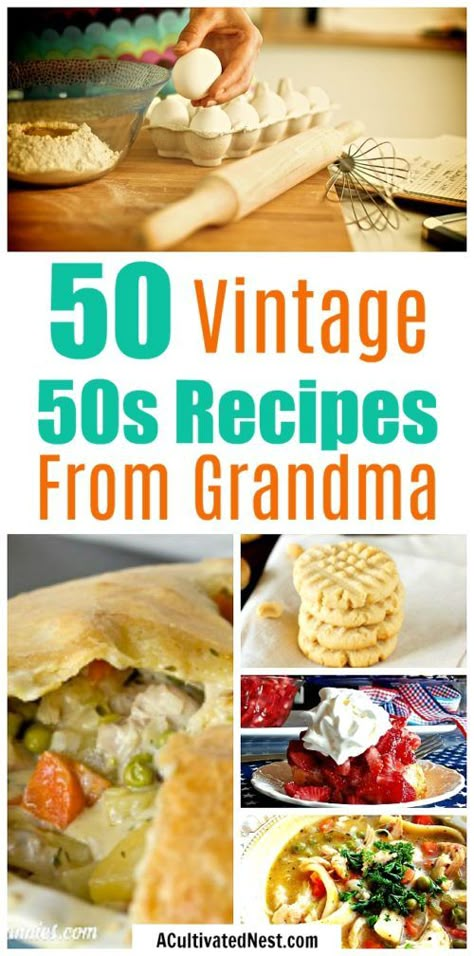 50s Recipes, 1950 Recipes, 1950s Recipes, 1950s Food, 1950s Housewife, Dinner Desserts, Grandma Cooking, Desserts Cookies, Heirloom Recipes