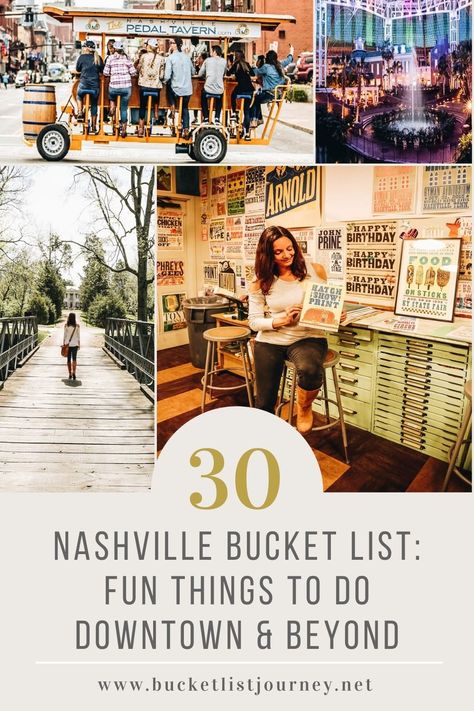 From the top attractions to the best honky-tonkin' in downtown Nashville, we'll answer your what fun things to do in Nashville! Nashville Must Do, Nashville Bucket List, Nashville Itinerary, Nashville Things To Do, Nashville Tennessee Vacation, Broadway Street, Nashville Travel Guide, Weekend In Nashville, Nashville Vacation