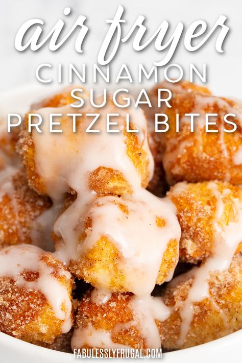 Cinnamon Pretzel Recipe, Cinnamon Sugar Pretzel Bites, Cinnamon Sugar Bread, Pretzel Bites Recipe, Apartment Meals, Cinnamon Pretzels, Homemade Icing, Pretzel Bites Recipes, Cinnamon Sugar Pretzels