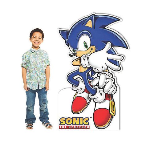 Sonic the Hedgehog™ Stand-Up - OrientalTrading.com Cardboard Standup, Sonic Birthday Parties, Sonic Party, Hedgehog Birthday, Sonic Birthday, Cardboard Cutout, 6th Birthday Parties, Big Lots, Boy Birthday Party