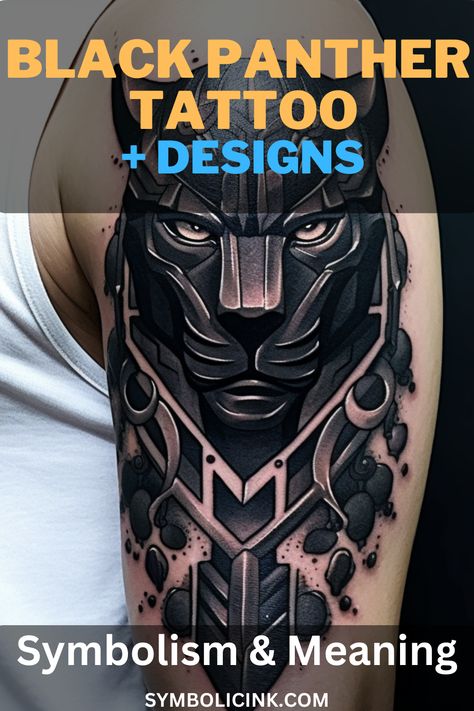 Black Panther Tattoo Meaning Black Power Tattoo Men, Black Panther Tattoo Men, Black Panther Tattoo For Women, Black Panther Tattoos, Black Panther Tattoo Design, Panther Symbolism, Panther Tattoo Meaning, Panther Tattoos, Black Tattoo Ideas