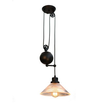 Pulley Pendant Light, Pulley Light, Country Chandelier, Ribbed Glass, Lantern Pendant, Modern Pendant Light, Glass Pendant Light, Pendant Chandelier, Lantern Lights