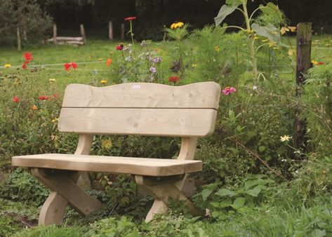 bol.com | MaximaVida houten tuinbank landelijke stijl 120 cm- 60 mm houtdikte Farm Bench, Log Furniture, Diy Bench, Garden Bench, Picnic Table, Park Bench, Outdoor Seating, Garden Furniture, Provence