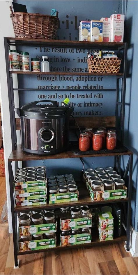 Canning Station, Canning Shelves, Canning Lids, Off The Grid, Mason Jars, Shelves, Canning, Black