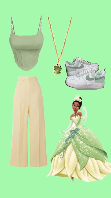 Tiana Disneybound, Original Disney Characters, Tiana Disney, Classy Halloween Costumes, Disney Princess Outfits, Disney Princess Tiana, Disney Bound Outfits, Princess Tiana, Princess Outfits