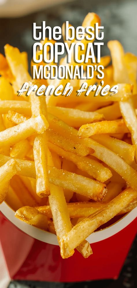 Copycat McDonald’s French Fries [80 Minutes] – Chasety Mcdonald’s French Fries Recipe, Mc Donalds Fries Recipe, Fun French Fries, Mcdonald’s French Fries, Homemade Mcdonalds Fries, The Best French Fries Recipe, Copycat Mcdonalds Fries, Mcdonald’s Fries Recipe, How To Make Mcdonalds Fries