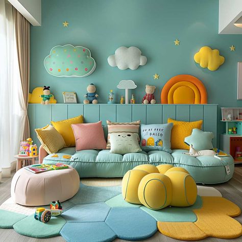 How to Choose the Perfect Home Decor Colour Schemes • 333+ Images • [ArtFacade] Colourful Toddler Room, Baby Room Colourful, Children’s Room Interior Design, Playroom Colors, Kids Room Color Palette, Baby Room Colorful, Colourful Baby Room, Kids Bedrooms, Colourful Kids Furniture