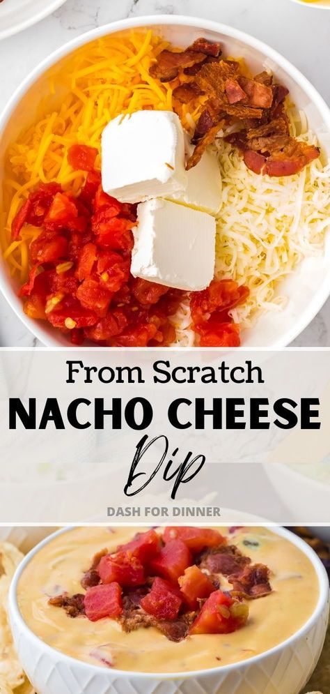 Whether you're looking for your next game day appetizer, or a hot dip recipe for your next party or potluck, this homemade Nacho Cheese Dip is the one for you. Made with simple ingredients like real cheese, butter, and milk, this from scratch Nacho Cheese sauce is great for serving with tortilla chips. No Velveeta needed! Cheese Dip With Shredded Cheese, Homemade Nacho Cheese Sauce Crockpot, Cream Cheese Nacho Dip, Best Nachos Recipe Homemade, Tortilla Chip Dips For Parties, Crockpot Nacho Cheese Dip Velveeta, Nachos Sauce Recipe, Velveeta Cheese Sauce Recipe, Homemade Cheese Sauce For Nachos