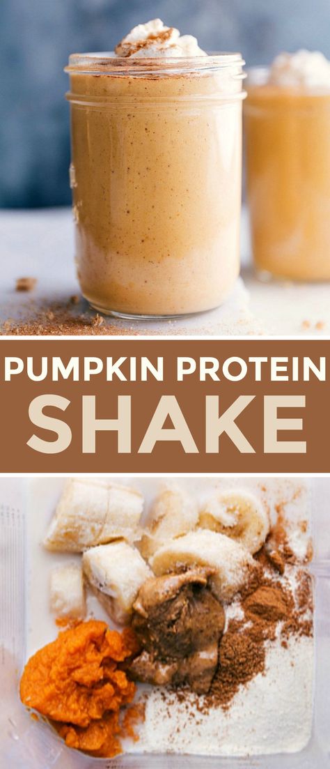 Thick, creamy, and healthy Pumpkin Protein Shake is sure to satisfy your pumpkin pie cravings! This shake is made with good-for-you ingredients and tastes delicious. #healthy #lowcarb #almondmilk #recipe #pumpkin #protein #shake Pumpkin Pie Protein Shake, Pumpkin Protein Shake, Pumpkin Pie Protein, Protein Shake Recipe, Healthy Protein Shakes, Pumpkin Protein, Chelsea's Messy Apron, Pumpkin Recipes Healthy, Pumpkin Smoothie