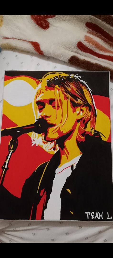 Art Posca Pen, Pastel Posca Art, Posca Art Ideas Inspiration, Posca Pen Drawings, Posca Portrait, Things To Draw With Posca Pens, Posca Markers Art, Kurt Cobain Painting, Posca Marker Art