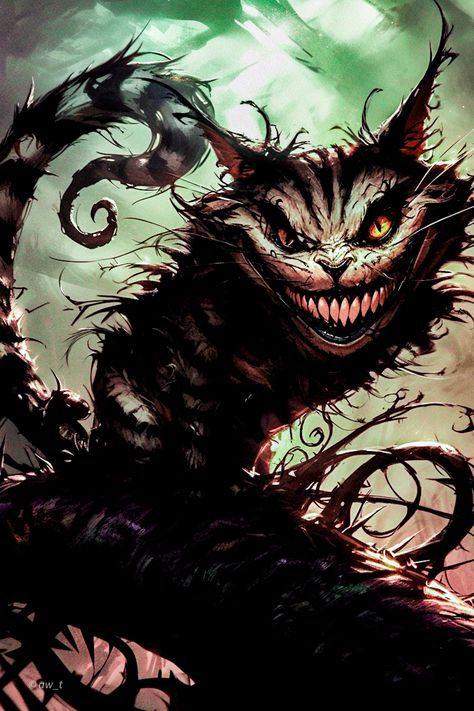 Cheshire Cat Art | Alice In Wonderland Art | Digital Art Chester Cat, Cheshire Cat Art, Alice In Wonderland Art, American Mcgee’s Alice, Cheshire Cat Alice In Wonderland, Dark Alice In Wonderland, Creepy Cat, Alice Madness Returns, Alice Madness