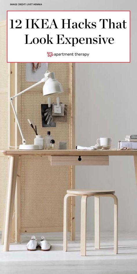 This budget-friendly IKEA hacks look way more expensive than they cost to DIY. #diyprojects #ikea #ikeahacks #ikeaideas #ikeafurniture #diyideas #budgetfriendly Japandi Ikea, Japanese Apartment, Minimalist Furniture Design, Small Apartment Interior, Garden Decor Diy, Garden Decor Ideas, Ikea Home, Look Expensive, Diy Home Decor On A Budget