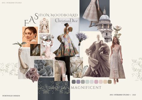 EUROPEAN MAGNIFICENT/ FASHION MOODBOARD SS 2022 on Behance Fabric Story Board Fashion, Research Board Fashion Design, Inspirational Board Fashion, Fashion Boards Ideas, Historical Mood Board, Fashion Design Moodboard Inspiration, Fashion Illustration Moodboard, Mod Board Fashion Design, Fashion Story Board Ideas