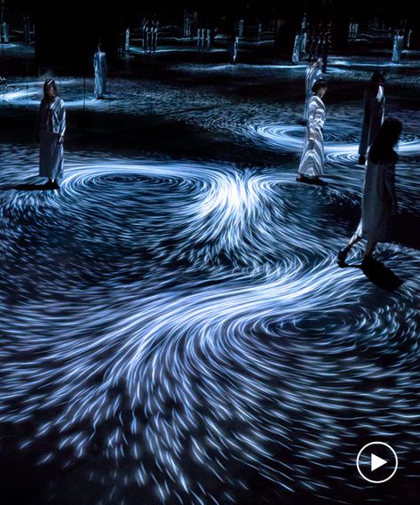 teamlab's ocean vortices-inspired installation makes waves at the national gallery of victoria Light Art Installation, Interactive Installation, Projection Mapping, Interactive Art, Light Sculpture, Art Installation, National Gallery, Light Installation, Land Art