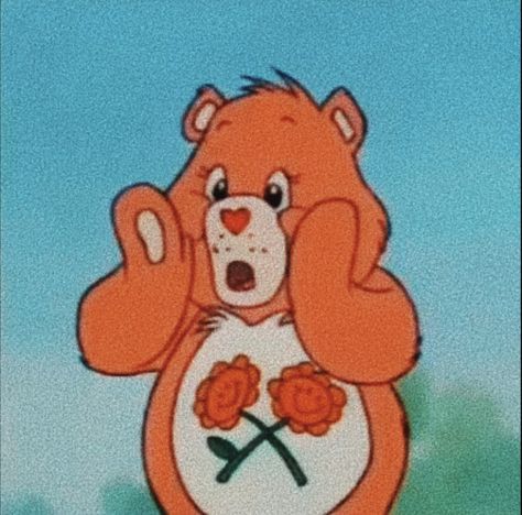 Orange Care Bear Aesthetic, Gmail Profile Pictures Aesthetic, Care Bears Profile Pics, Kidcore Care Bears, Orange Care Bear, Old Care Bears, Care Bear Pfp, Care Bears Pfp, Asthetic Cartoons Profile Picture