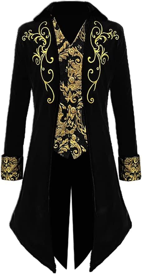 Victorian Tuxedo, Prince Jacket, Steampunk Tailcoat, Medieval Steampunk, Ringmaster Costume, Victorian Jacket, Masquerade Prom, Medieval Embroidery, King Costume