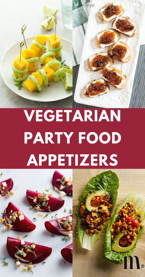 50+ Easy And Delicious Ideas For Vegetarian Party Food Appetizers Vegetarian Cocktail Party Food, Vegan Mini Sandwiches, Elegant Vegetarian Appetizers, Easy Healthy Finger Foods For Party, Vegetarian High Tea Ideas, Meatless Charcuterie Cups, Vegetarian Recipes Appetizers Parties, Easy Vegetable Appetizers For A Party, Fancy Vegetable Appetizers