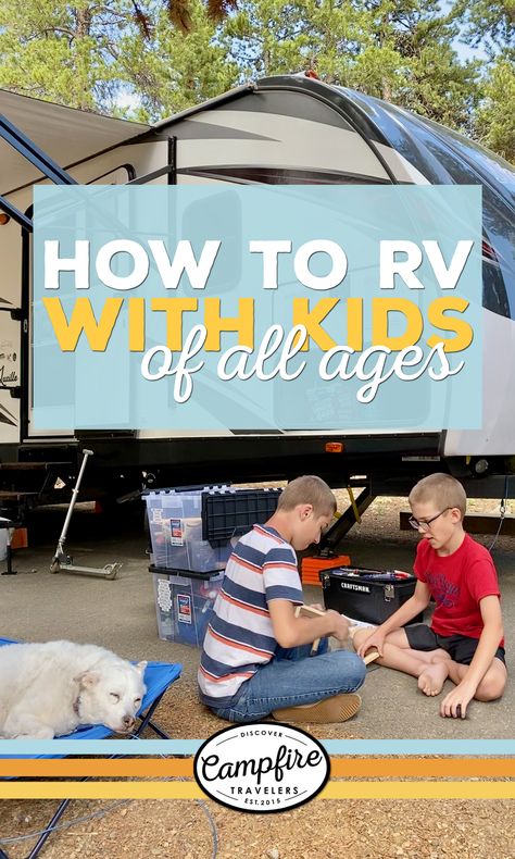 Rv Camping For Beginners, Family Rv Trip, Rv Camping With Kids, Rv Tips For Beginners, Rv With Kids, Tips For Road Trips, Road Trip Entertainment, Camping Life Hacks, Camping Setup