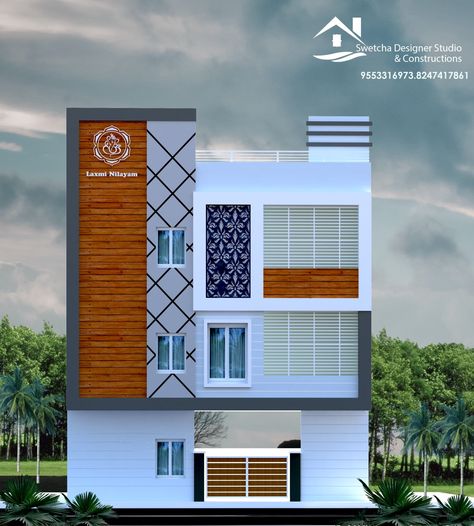 G+1 House Elevation Indian East Facing, Small House Design Architecture, Front Elevation Design, Single Floor House Design, House Architecture Styles, Front Wall Design, Little House Plans, House Outer Design, Small House Elevation