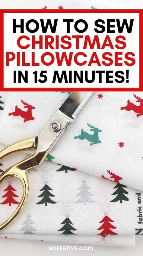 Sewing Pillowcases, Bed Pockets, Pillow Pockets, Beginner Sewer, Sewing Pillow Cases, Pillowcase Tutorial, Sew Christmas, Pillow Cases Tutorials, Pillow Cases Diy