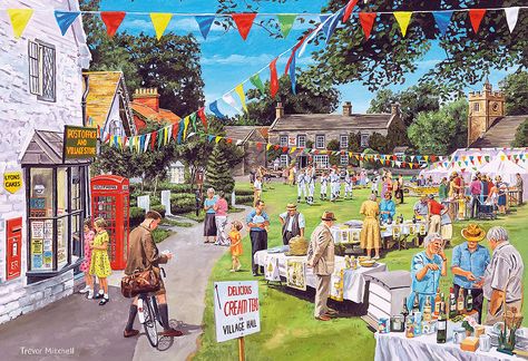 Village Fete, 300 Pieces Jigsaw Puzzle, Casas The Sims 4, May Day, School Yard, May Days, 1000 Piece Jigsaw Puzzles, Village Life, Norman Rockwell