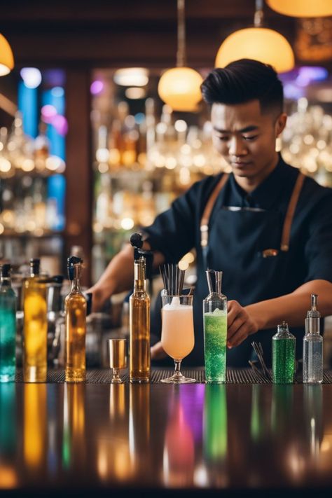 Stir up the perfect party atmosphere with our bartending services in Singapore! From crafting signature cocktails to flawless service, our team ensures a memorable and enjoyable experience for you and your guests. Let the celebration begin! #Bartending #SingaporeEvents #CocktailMagic 🥂🍹 Female Bartender, Bartending School, Pop Up Bar, Signature Cocktails, Event Stand, Bar Service, Mobile Bar, Signature Cocktail, Catering Services