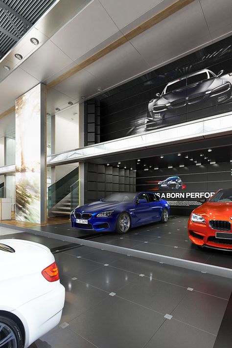 Car Show Room, Car Showroom Architecture, Apple Store Design, Workshop Interior, Car Showroom Interior, Car Studio, Car Showroom Design, Luxury Car Garage, Car Washing