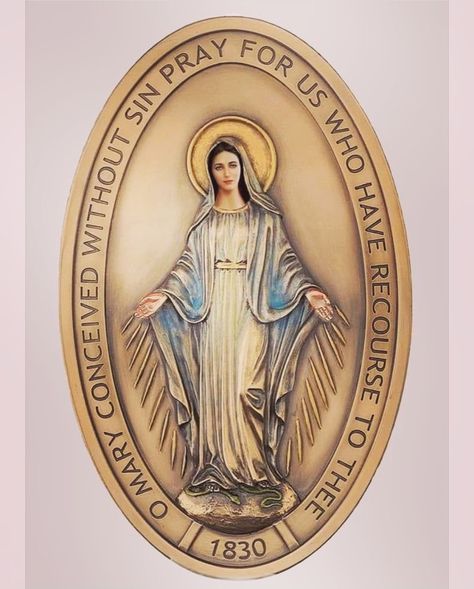 Miraculous Medal Tattoo, Virgin Mary Picture, Cool Tattoo Drawings, Inspirational Life Lessons, Cross Wallpaper, Religious Pictures, Bible Images, Catholic Images, Holy Rosary