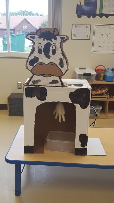 Milking the Cow Preschool Activity Farm Theme Preschool Snack, Barn Craft Preschool, Ece Resources, Milking Cow, Farm Activities Preschool, Farm Week, Farm Animals Preschool, Farm Lessons, Farm Animals Activities