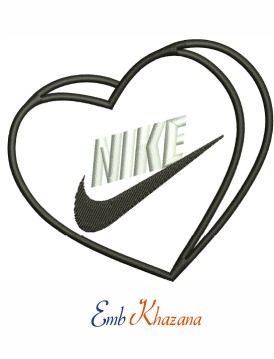 Nike Logo Embroidery Design Logo Pes, Logo Embroidery Design, Internet Logo, Heart Brand, Coffee Shop Logo, Heart Outline, Event Logo, College Logo, Heart Logo